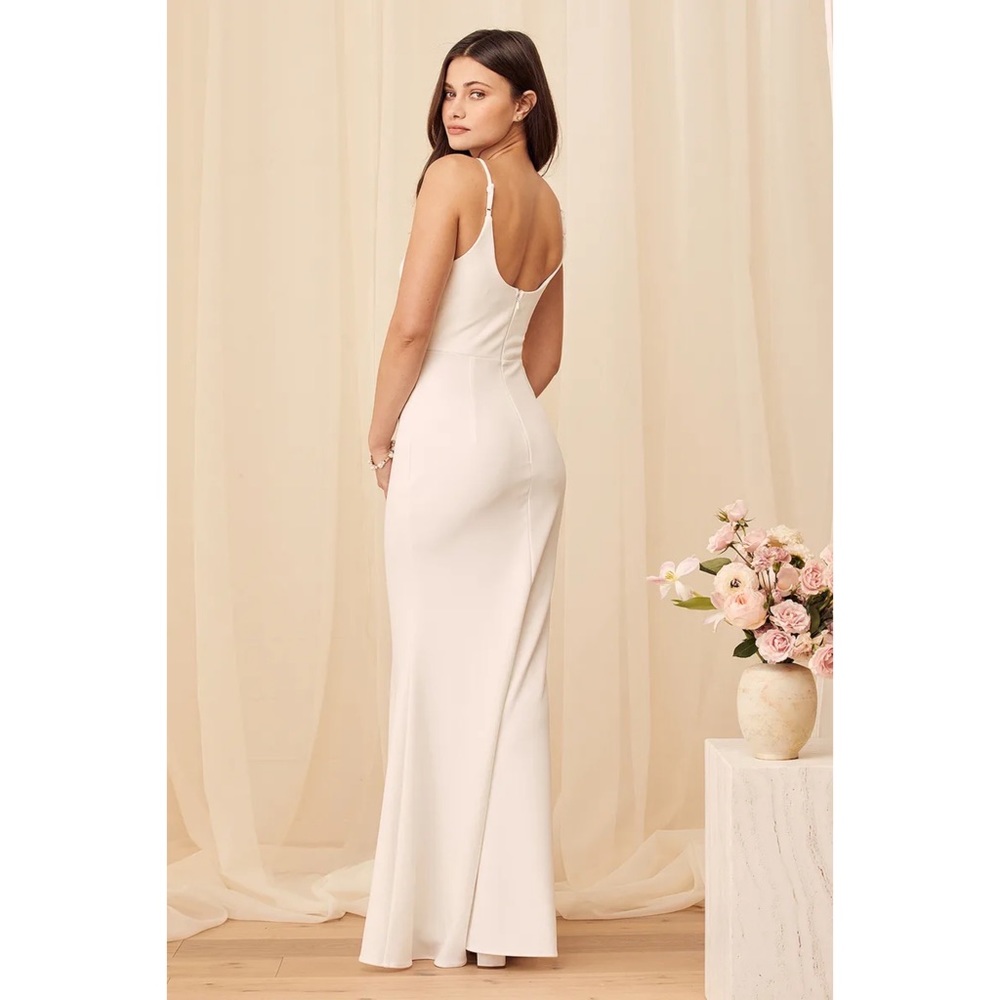 Lulus Infinite Glory White Maxi Dress Bridal Wedding Medium